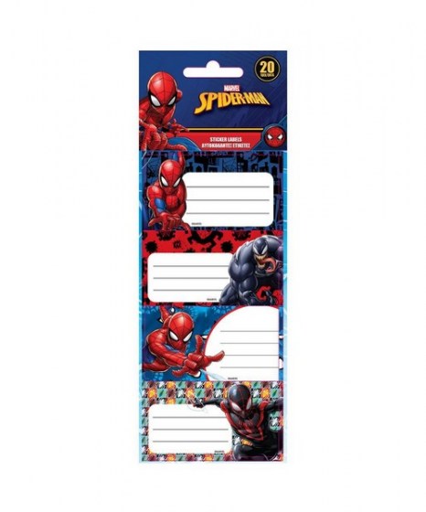Ετικέτες Αυτοκόλλητες Spiderman 20τμχ 508042